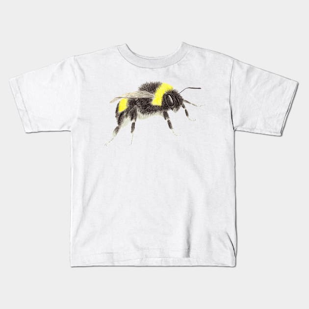 Bumblebee Kids T-Shirt by lindaursin